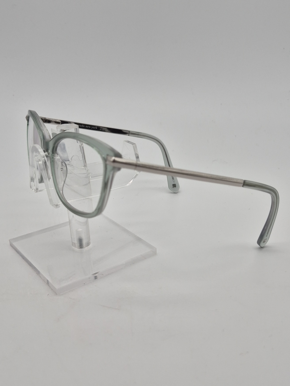 Kate Spade "Vicenza" NY Clear/Translucent Eyeglass Frames with Silver Temples